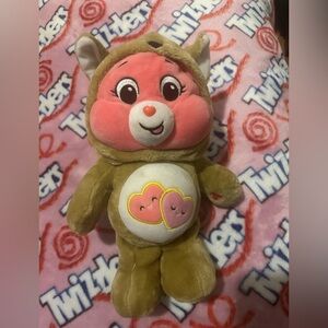 Care Bears PINK LOVE A LOT BEAR IN SQUIRREL COSTUME 13" Plush STUFFED ANIMAL TOY